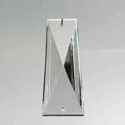 $3.95 • Buy 5pc 58mm Clear Flat Back Prisms Crystal Chandelier Drops Suncatcher Pendants 