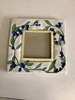 Vintage 1988 Ceramic Blueberry Photo Frame • $8.99