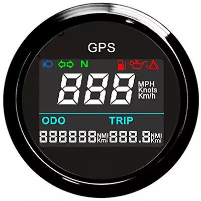 2'' 52mm Digital LCD GPS Speedometer Odometer Gauge 0-999 MPH For Car Truck Boat • $54.89