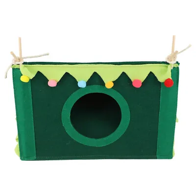  Hamster Cave Wooden Toys Bunny For Rabbits Christmas Small Pet Supplies Nest • £10.88