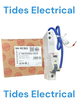 Wylex RCBO 6 Amp 30mA Type B 6A NHXSBS B6 NHXSBS1B06 • £19.99