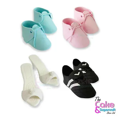 Edible Baby Booties Shoes Football Boots Cake Decoration Topper PME Sugar • £12.98