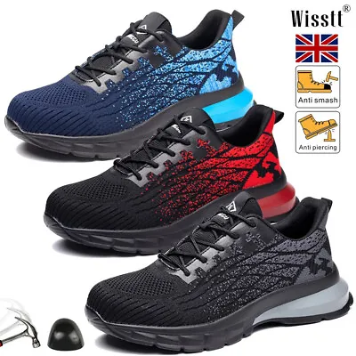 Mens Womens Work Safety Trainers Lightweight Steel Toe Cap Boots Hiking Shoes S3 • £21.99