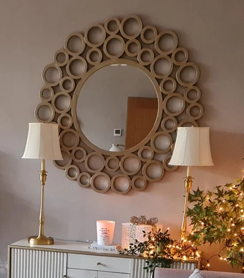 £150 • Buy John Lewis / Next Gallery Direct Wall Mirror Extra Large Round Gold Finish