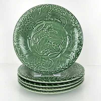 Bordallo Pinheiro Cabbage Leaf Plate Classic Green Portugal Earthenware 7 3/4  • £16.99