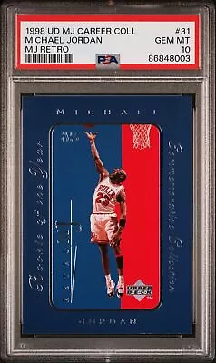 1998 Upper Deck Mj Career Michael Jordan Rookie Of Year Collection Psa 10 8003 • $158.50