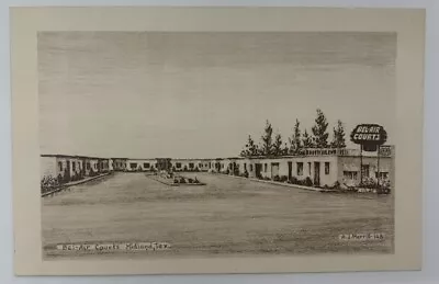 Antique Postcard Bel Air Courts Motel Midland Texas A.J. Merrill Art • $8.46