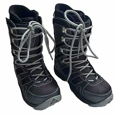 Morrow Black Lace-Up Snowboard Boots Men's Size 8 • $37.78