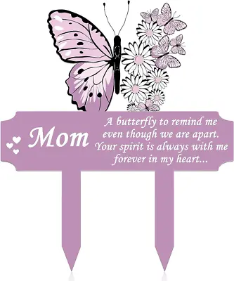 Cemetery Decorations For Grave Mom Grave Marker Stand Memorial Day Flowers For C • $18.99