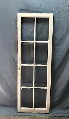 Single Antique 8 Lite Shabby Chic Casement Window 20x61 White VTG Old 1485-22B • $120