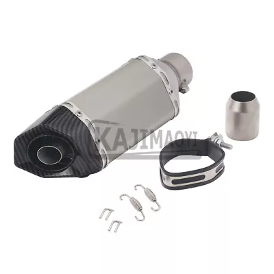 38-51mm Universal Motorcycle Exhaust Bike Muffler Tip Slip On Pipe W/ DB Killer • $43.69