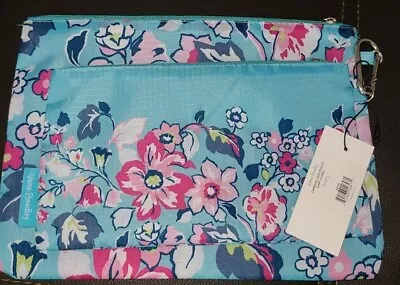 2 PC Vera Bradley Zipper Pouch Bag Duo GABY FLORAL Pencil Accessories Pouch • $14.99