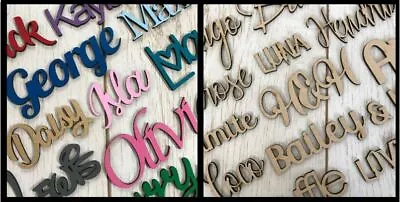 Personalised Wooden Name Plaque Sign - Wooden Word - Painted/unpainted Letters  • £2.35