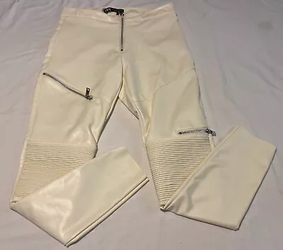 Women’s ZARA Zip Up Pants Cream Color Size Medium • $21