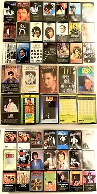 Vintage Lot Of 52 Elvis Presley Cassette Tapes W/Carrying Case • $105