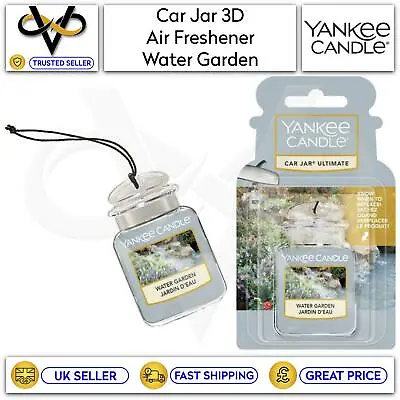 Yankee Candle Car Jar Ultimate 3D Air Freshener Odour Neutralizer Water Garden • £4.95