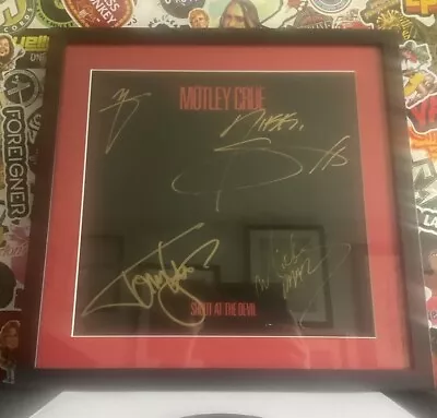 MOTLEY CRUE Shout At The Devil AUTOGRAPHED SIGNED VINYL ALBUM FRAMED • $799.99