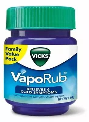 Vicks Vaporub Ointment 50ML Vaporizing Blocked Nose Cough Nasal Headache Relief  • $11.99