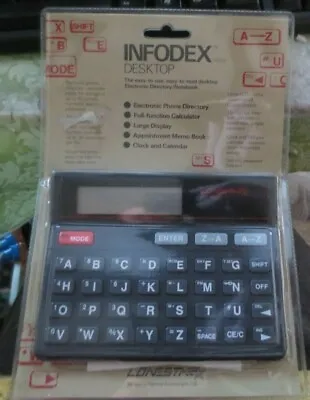 Lonestar Infodex Desktop Calculator Phone Directory Appointment Memo Pad Clock • $9.99