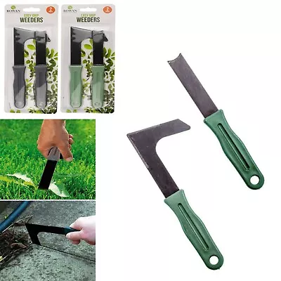 2Pcs Garden Weeding Set Soft Grip Scraper Hand Weeder Moss Weed Remover Paving • £5.49
