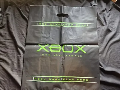 XBOX Original Official Plastic Promotional Carrier Bag Microsoft Black • £7.99