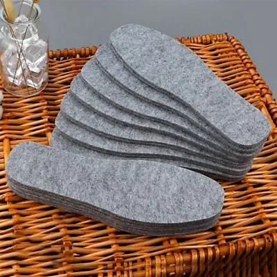 Thermal Wool Felt Insoles Thicken Warm Insole Pad For Men Women Shoes 3/5 Pairs • $16.99