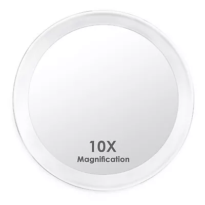 Suction Shaving Mirror 10x Magnifying MakeUp Mirror Mini Bathroom Mirrors 10cm • £6.99