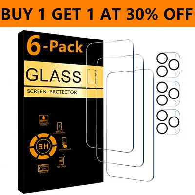 For IPhone 15 14 13 12 Pro Max Tempered Glass Screen Protector Camera Protector • $5.99
