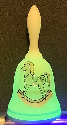 Fenton Custard Glass Rocking Horse Bell Hand Painted By Dane Fism Vintage Glows • $9.99