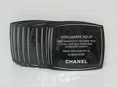 CHANEL VITALUMIERE AQUA ULTRA LIGHT PERFECTING MAKEUP No.52 BEIGE ROSE 10 PIECE • $20.94