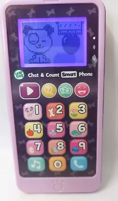 Leapfrog Chat & Count Smart Phone Educational Electronic Toy For Girls Violet S2 • £12.79