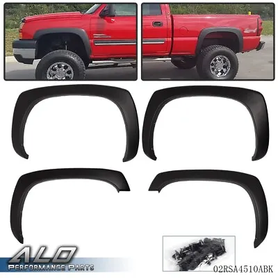 Fit For 99-07 Chevy Silverado GMC Sierra Factory Style Fender Flares Matte Black • $52.50