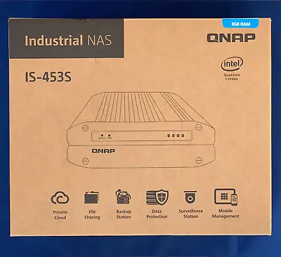 4 Bay QNAP IS-453S Network Industrial NAS Fanless 2.5  SSD Sturdy Portable Metal • £350