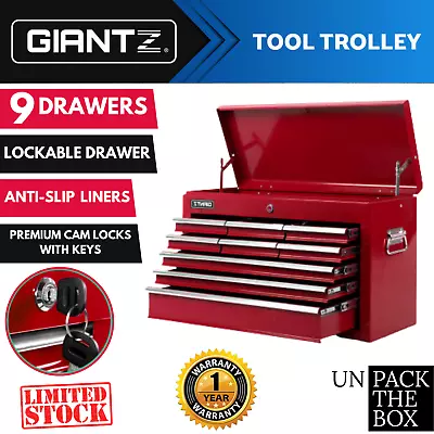 Giantz Tool Box Storage Drawer Mechanic Organiser Garage Workshop 9 Drawers • $169.65