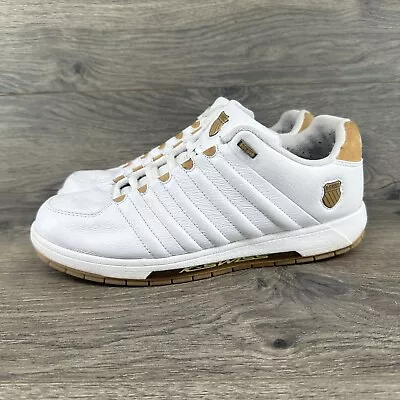 K Swiss Classic Men's Casual Shoes Size 11.5 White Gold K-50 Low • $24.95