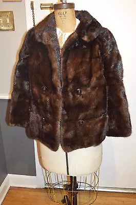 Brown Mink Fur Jacket Nice Buttons • $200