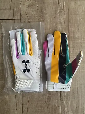 Miami Dolphins Under Armour Brand New  Set Of  Crucial Catch  Gloves 2xl • $100