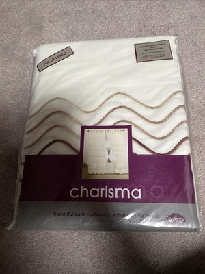 £15 • Buy Charisma Calypso-Cream Tab Top Curtains With Tie Backs 150 Cm X 137 Cm