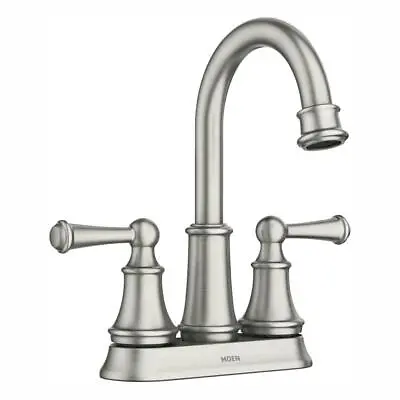 MOEN Brecklyn 4  Centerset 2Handle Bathroom Faucet In Spot Resist Brushed Nickel • $54.49