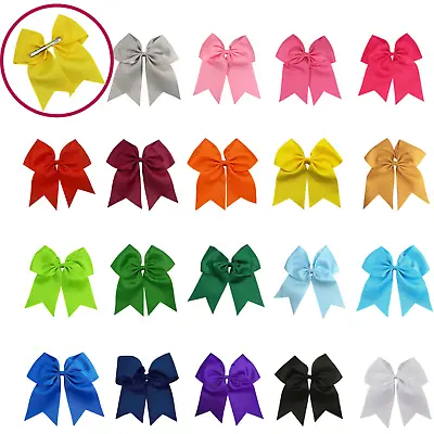 USA 10 JUMBO 6  Cheer Bow Clip Holder Big Girls Large Hair Bows Softball • $20