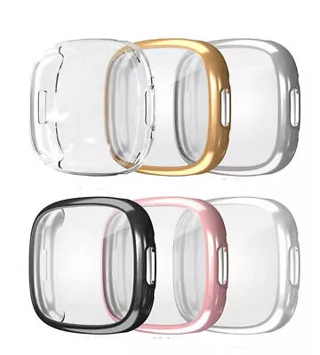 For Fitbit Versa 4 / Sense 2 TPU Plating Screen Protector Case Full Cover  • $12.89