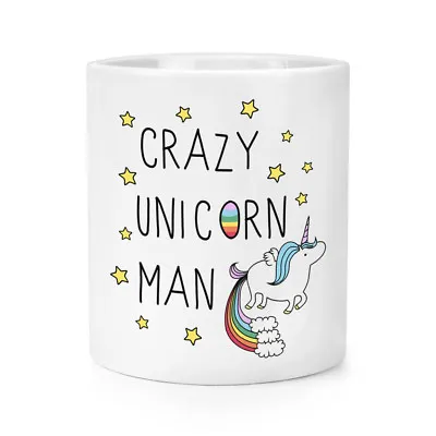 $52.65 • Buy Crazy Unicorn Man Makeup Brush Pencil Pot - Funny Animal