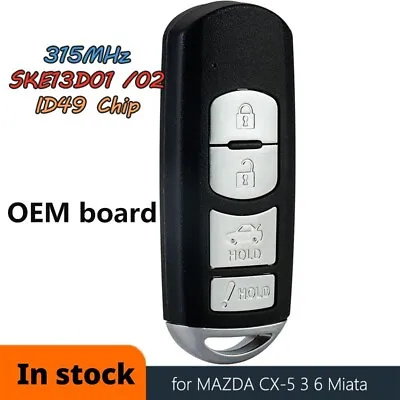 OEM Board SKE13D-01 /02 Smart Remote Key Fob For Mazda CX-5 3 6 Miata 2013-2019 • $35.11