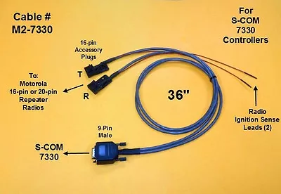 S-COM 7330 Controller Cable Motorola Maxtrac GM300 M1225 CDM CDM1250 SCOM  • $44.99