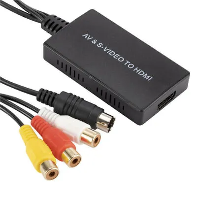 AV+s To HDMI Converter RCA To HDMI S Terminal To  HDMI Composite Video To HDMI • £12.29