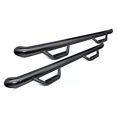 3 Cab Length Black Round Nerf Steps Fits 2020-2022 Jeep Gladiator • $622