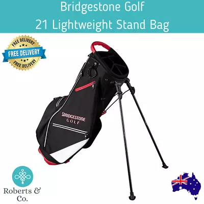 Bridgestone Golf 21 Lightweight Stand Bag Black Golf Bag Stand Shoulder Straps • $259.95