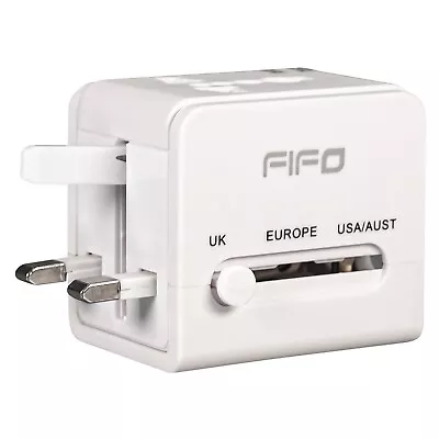 £10.99 • Buy Travel Adapter World Universal Wide Used Plug Charger UK EU AU US W/ USB Port UK