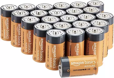 24-Pack C Cell Alkaline All-Purpose Batteries 1.5 Volt 5-Year Shelf Life • $24.62