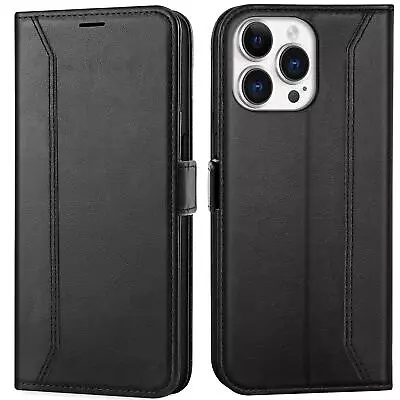 £13.84 • Buy Flip Case For IPHONE 15 Pro Max Rfid Protective Case Wallet Cover Book Case